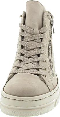 Produktbild von Rieker Damen Schnürboot Ziernähte Stiefelette Reißverschluss Warmfutter Z7410, Größe:42 EU, Farbe:Beige