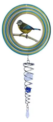 Windspinner, Spin Art, Blue Tit/Pimpelmees Artist Crystal Tail, ACTBLTIT