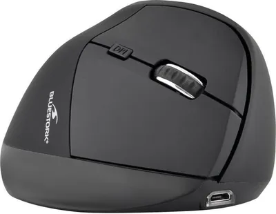 Produktbild von Ergonomische Wiederaufladbare Kabellose Maus BLUESTORK ERGO, 400-1200 DPI, PC/MAC, Schwarz