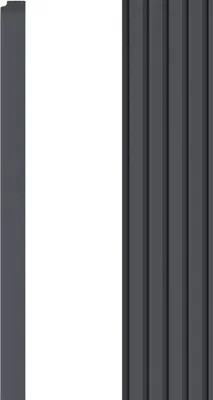 Obrázok produktu pre VOX Lamellová stena LINERIO Zakončovacia lišta – L-TRIM – 3D MDF – 2,65 m x 21 – M-LINE – antracit