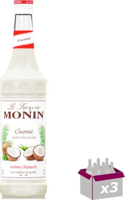 Produktbild von Lot de 3 Sirop Monin - Noix de coco - 70cL