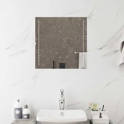 Immagine prodotto di Specchio da bagno a LED, trasparente, 50 x 50 cm, in vetro temperato