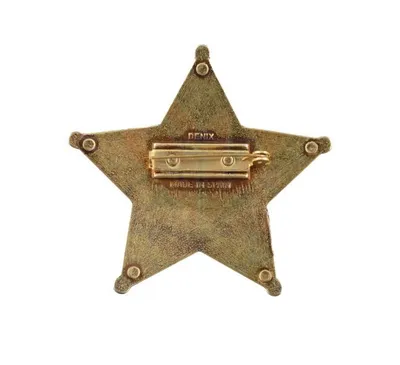 Produktbild von Denix Sheriffstern Lincoln County - Messingf. Cowboy Western - 7cm Stern Sheriff