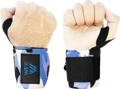 Productafbeelding van Famanu polsbandages voor gewichtheffen en bodybuilding - verstelbaar met duimlusjes en voor een sterke grip
