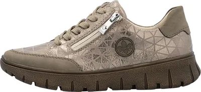 Immagine prodotto di Scarpe da ginnastica Rieker da donna, con lacci, color marrone, adatte al tempo libero