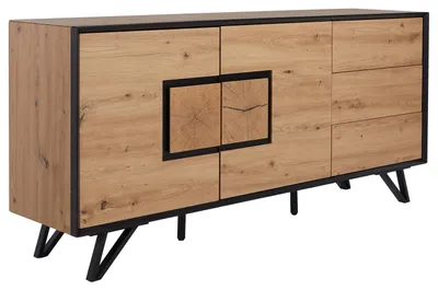 Produktbild von home24 Sideboard - Eiche Nachbildung / Schwarz