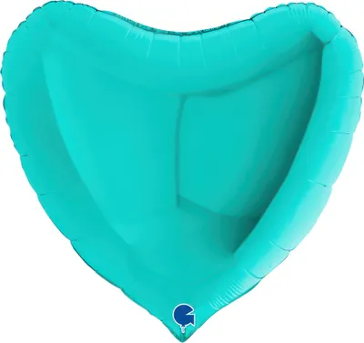 Produktbild von 36"/Ø91cm Folienballon Uni Herz | Tiffany