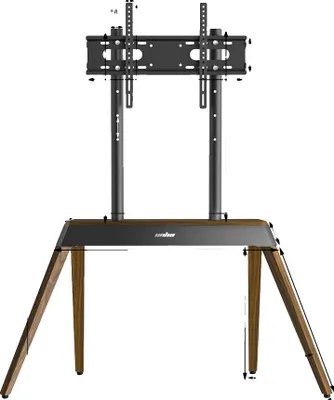 Image de Support TV sur pied, réglable en hauteur, compatible avec les écrans de 40" à 86", noir