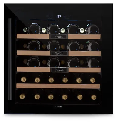 Obrázek produktu pro Klarstein vinotéka, slim, skleněné dveře, 92 l, UV ochrana, 5-18 °C, 36 lahví