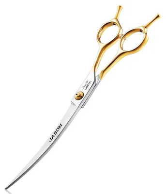 Obrázek produktu pro Zakřivené nůžky na srst pro psy, délka 7,5 palců / 19,1 cm, vhodné pro péči o srst psů i koček