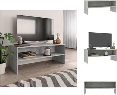 Produktbild von vidaXL TV-Schrank Betongrau 100x40x40 cm Holzwerkstoff - TV-Möbel