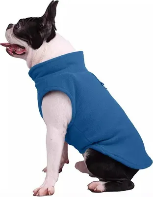 Produktbild von Fleece-Sweatshirt für Hund mit Kragen - Blau XL