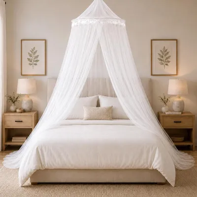 Obrázok produktu pre Moskytiéra na dvojposteľ, XXL 0,6 m x 2,5 m x 10,5 m, jemná sieťovina, do spálne
