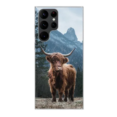 Produktbild von MuchoWow® Handyhülle Schutzhülle Hülle für Samsung Galaxy S22 Ultra Schottische Highlander - Tiere - Landschaft Silikon Softcase Handy Hülle - Abbildung