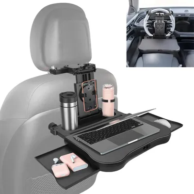 Produktbild von Auto Rücksitz-Tisch - Klappbarer Tisch - Getränkehalter - Handyhalter - Esstablett für unterwegs