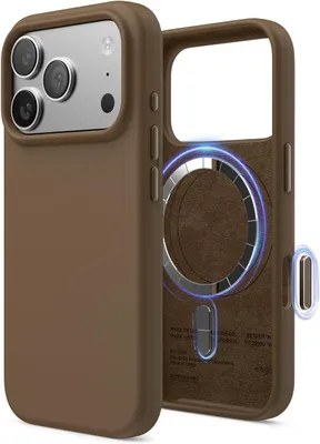 Produktbild von Elago MagSafe Silikonhülle für iPhone 17 Pro Braun