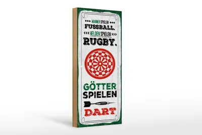 Produktbild von Holzschild  Männer Fußball Helden Rugby Götter Dart, 27x10 cm, Holzschilder Spruch Sport Hobby