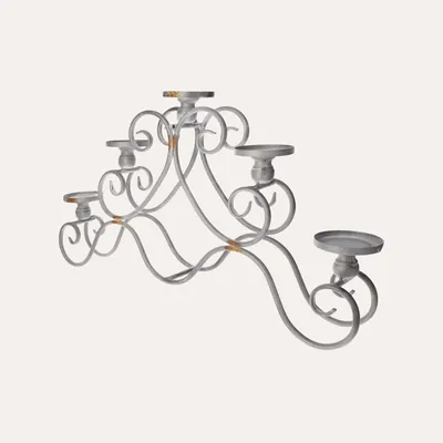 Image de KEYHOMESTORE | Chandelier décoratif en fer gris à 5 branches