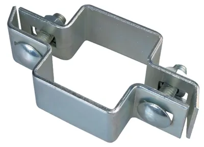 Produktbild von Alberts Mittelschelle für Vierkantpfosten | feuerverzinkt | für Pfosten 60 x 40 mm | 3er Set