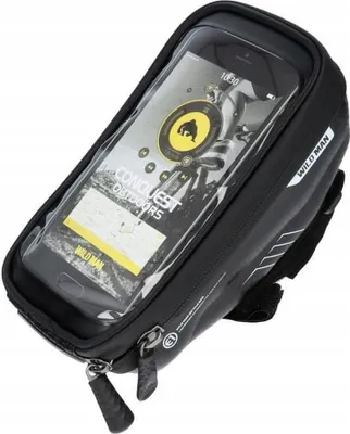 Produktbild von WILDMAN Reisetasche für Fahrradlenker mit Reißverschluss 1L (4"- 7") E1 schwarz