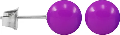 Produktbild von Ohrstecker Chirurgenstahl Neonfarben Größe - 5 mm Farbe - Lila