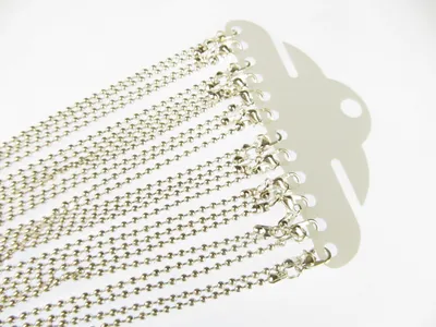 Produktbild von 12x Kugelkette 2,4mm DIY Miniblings Kette versilbert Schmuckketten 80cm