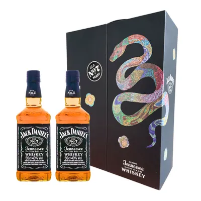 Produktbild von Jack Daniels Old No.7 2 x 0,5L Whiskey Geschenkbox 40% Vol Whisky - China Year Of The Snake 2022 - Limited China Edition 2022 - Sammler Whiskey Set