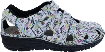 Produktbild von Berkemann Halbschuh Larena 3100-004, Weiß-Multicolor, Glattleder, Fußbett zum Wechseln, Weite H 37