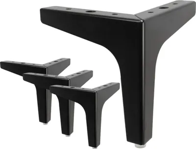 Obrázek produktu pro Kovové nábytkové nohy 4" / 10 cm, 4 kusy kovové nohy stolu s diamantovým trojúhelníkem Nohy skříněk pro vlastní potřebu Náhrada za skříň pohovka Pohovka pohovka Osmanská