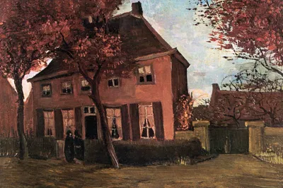 Zdjęcie produktu dla Vincent Van Gogh Art Print Picture - The Vicarage In Nuenen, 1885 (80 x 120 cm)