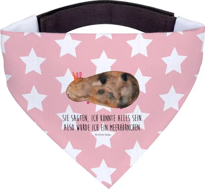 Produktbild von Mr. & Mrs. Panda Halstuch Für Hunde Einhorn Meerschweinchen - Rot Pastell - Geschenk, Meerhörnchen, Hund, Dreieckstuch, Unicorn, Einhörner, Meerschwein, Hundehalstuch
