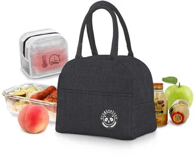 Obrázek produktu pro Lehký piknikový koš, 6 l, voděodolný, černý design, vhodný do práce, do školy i na outdoorové aktivity
