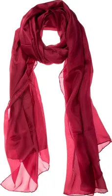 Produktbild von Seidenschal Halstuch Schal XXL weinrot rot bordeaux Seide 180x90cm