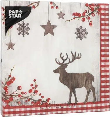 Obrázok produktu pre PAPSTAR 37222 PAPSTAR Weihnachts-Motivservietten "X-mas Deer"
