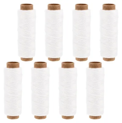 Produktbild von 8 Rollen Baumwollseil 1,2mm 50m Küchengarn Bindfaden für Fleischbinden und Bastelarbeiten im Haushalt und Garten