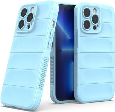Produktbild von iPhone 13 Pro Max Hülle, Weich TPU Silikon Stossfest Anti-rutsch Schutzhülle für iPhone 13 Pro Max Blau