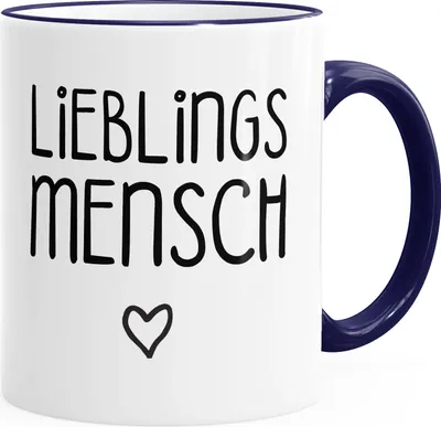 Produktbild von Kaffee-Tasse Lieblingsmensch Geschenk-Tasse Liebe Freundschaft Partner Freundin MoonWorks® navy unisize