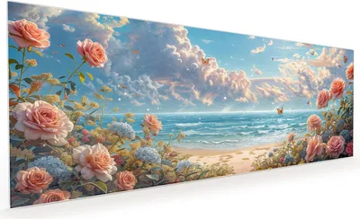 Produktbild von Küchenrückwand Spritzschutz Glas mit Motiv Strandzeit mit Rosen 40 x 40 cm