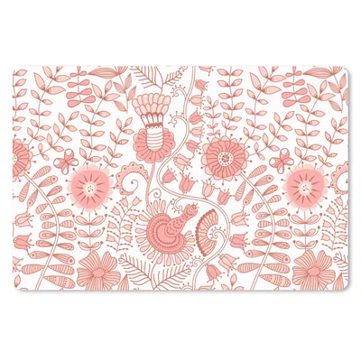 Obrázok produktu pre Podložka pod myš - Kvety - Vzory - Pastelové - 60x40cm - Rohožka pod myš