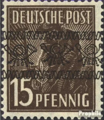 Produktbild von Briefmarken Bizone (Alliierte Besetzung) 1948 Mi 41I postfrisch Posthörnchen (Bandaufdruck)
