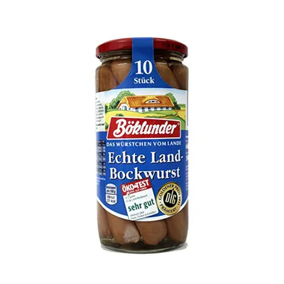 Obrázok produktu pre Böklunder Echte herzhafte Land Bockwurst vo vlastnej koži 5 kusov 500g