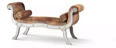 Produktbild von Klassische Sitzbank Hocker Designer Sitzmöbel Polsterbank Bank Braun