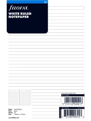 Produktbild von FILOFAX A5 PAPIER liniert weis