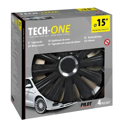 Produktbild von 15" Zoll Radkappen Schwarz Radzierblenden Radblenden 31582 PILOT