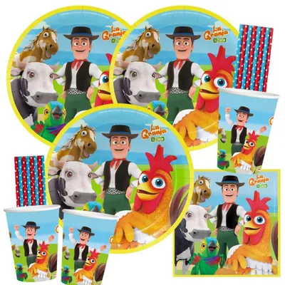 Partyset Zenons Bauernhof für 16 Kinder