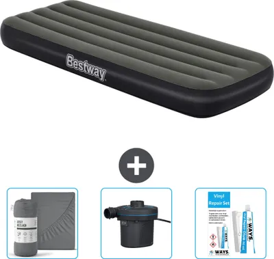 Obrázok produktu pre Bestway nafukovací matrac - pre 1 osobu - 76 x 185 x 25 cm - zelený - vrátane príslušenstva