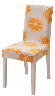 Stretch-Stuhlhussen, 6 Stück, Orange, waschbar, abnehmbar