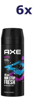 Produktbild von 6x Axe Body Spray 150ml Marine Deodorant