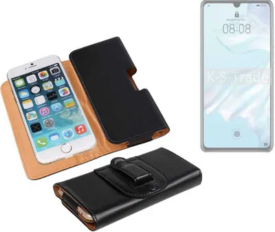 Produktbild von K-S-Trade Schützhülle Handyhülle kompatibel mit Huawei P30 Lite Holster Gürtel Tasche Schutzhülle Handy-Tasche Smartphone Case Seitentasche