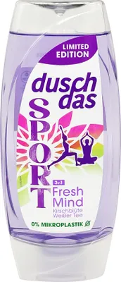 Produktbild von duschdas Duschgel Sport FRESH MIND 225ml 3-in-1 Kirschblütenduft Weißer-Tee-Duft